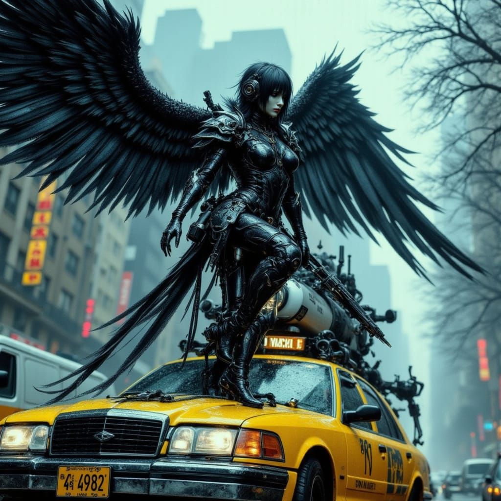 Gothic Cyber Angel in Visual Kei Style