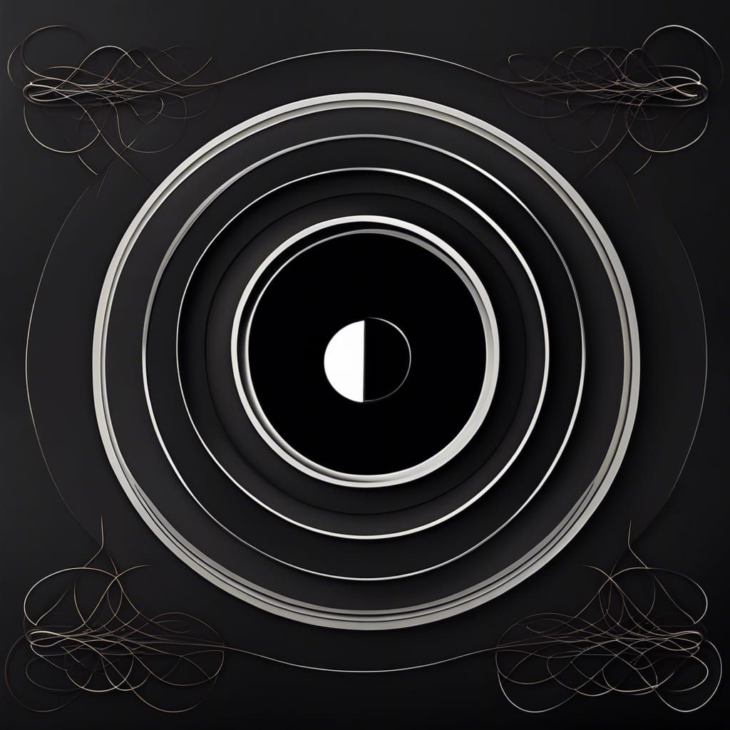 Minimalist Infinity: Geometric Circles in Dark Gradients