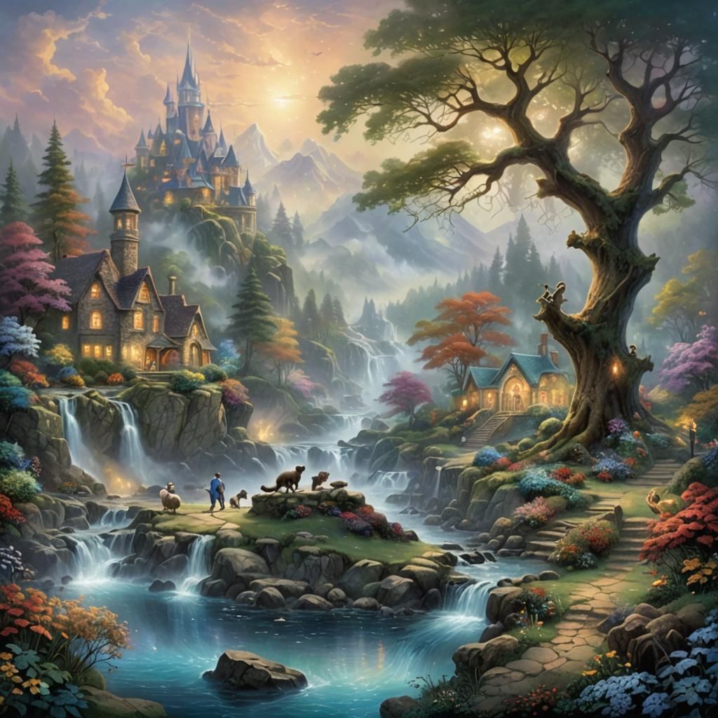 Ethereal Fantasy Landscape: Evolution Beyond Species