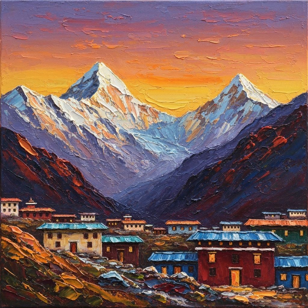 Himalaya in the evening