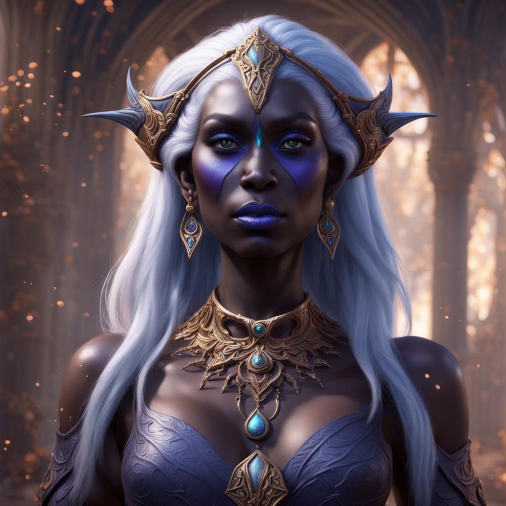 Drow Goddess Eilistraee: Detailed Fantasy Art