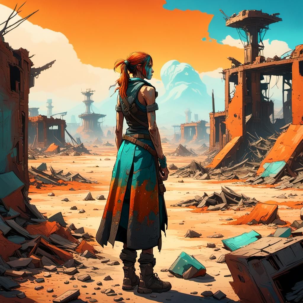 Post-Apocalyptic Survivor in Greg Rutkowski Style