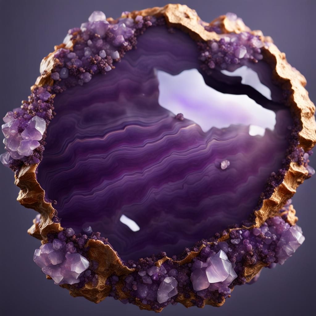 Amethyst Crystal Geode in Purple Thunderegg