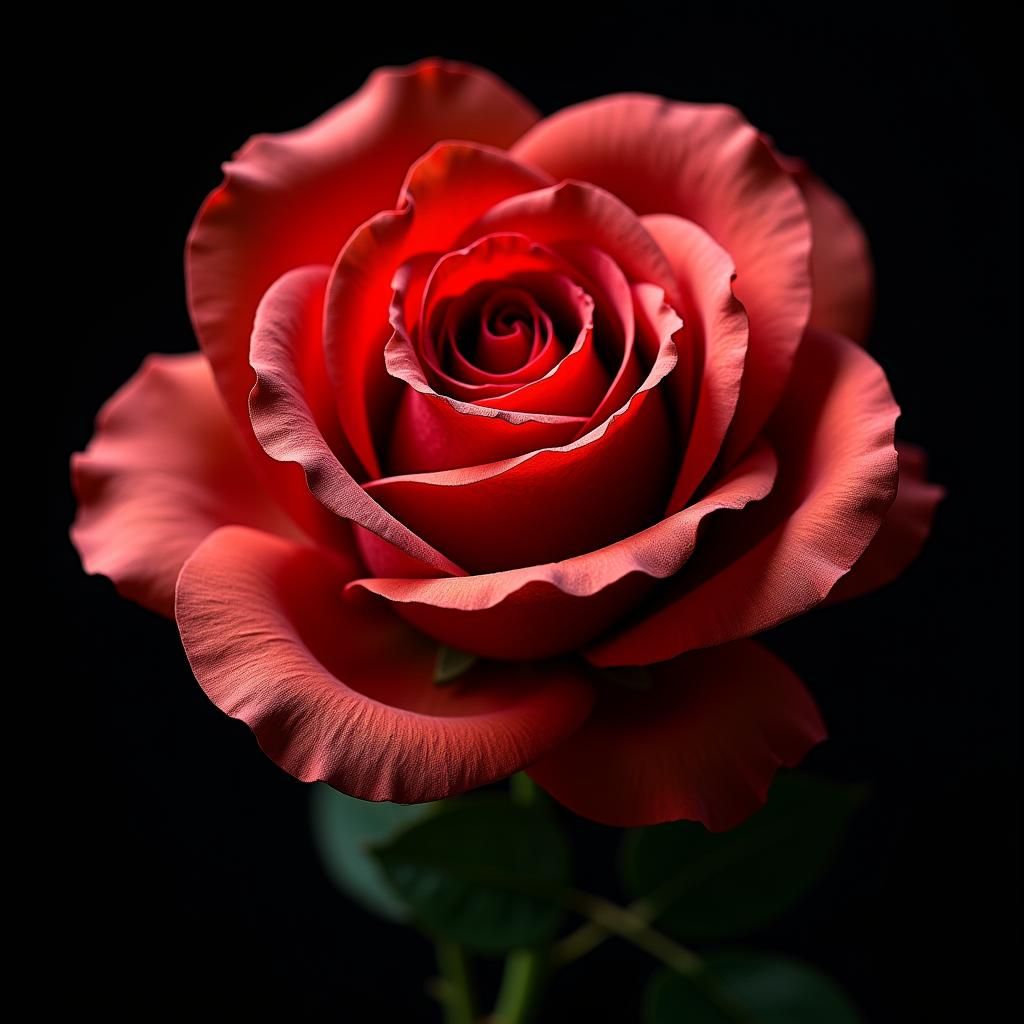 Red Rose Mosaic Art Made of Magazine Clippings