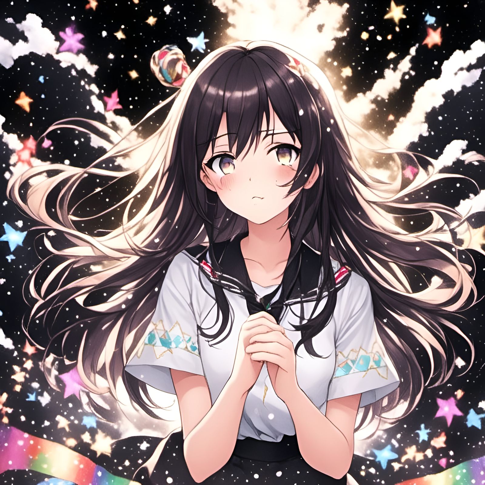 Colorful Sleeveless Clothing in Dreamlike Anime Style