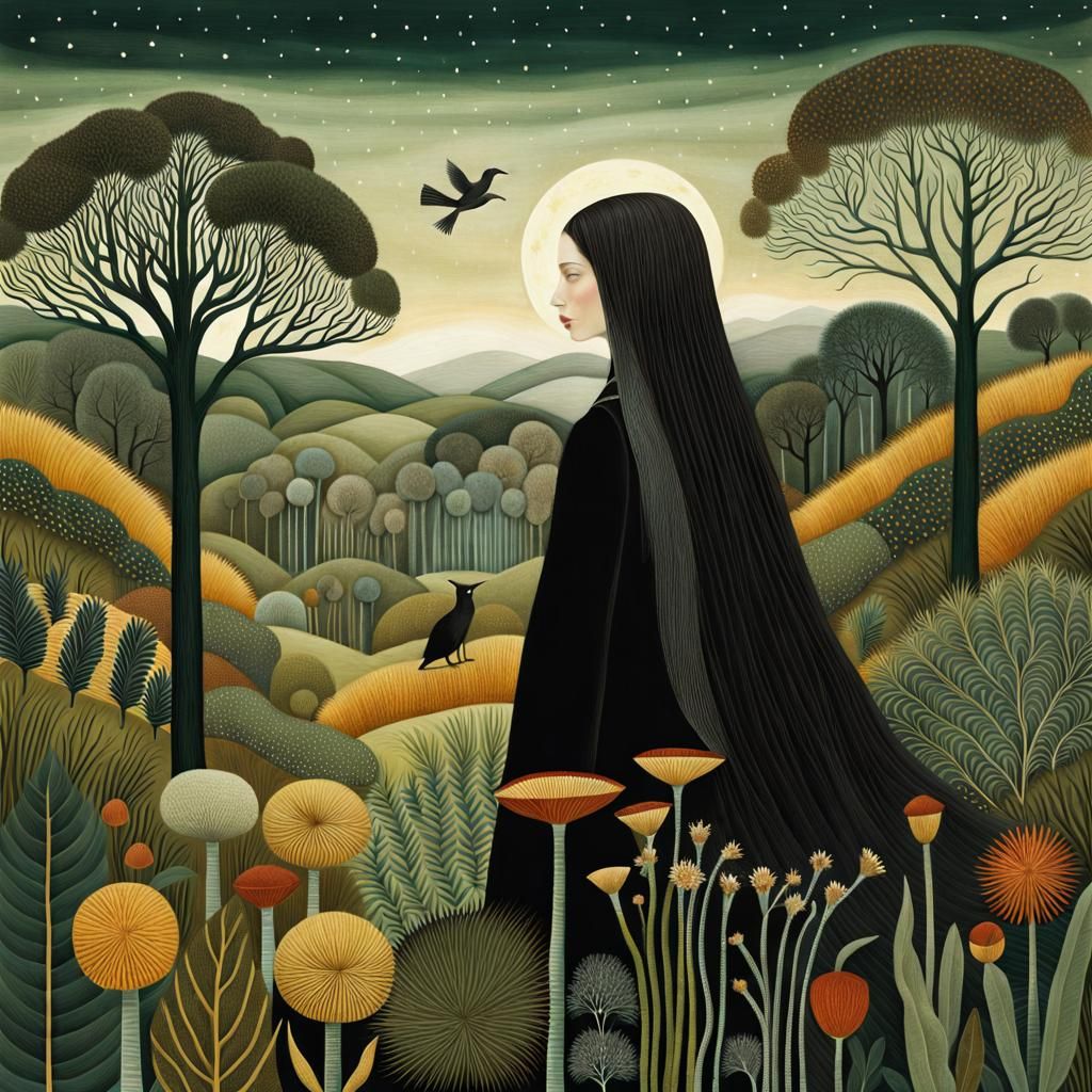 Surreal Folklore Scene with Mythical Creatures in 8K