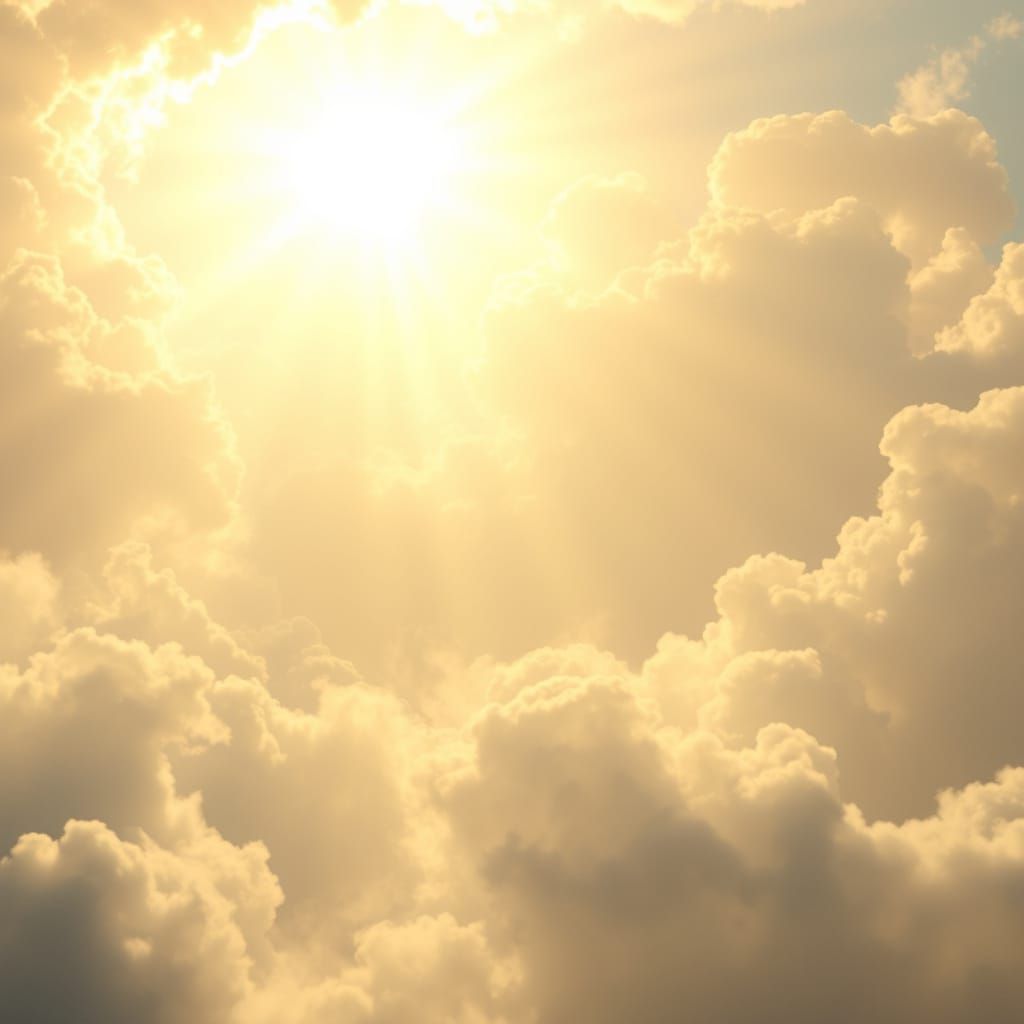 Divine Light and Clouds in Sublime Neoclassical Style