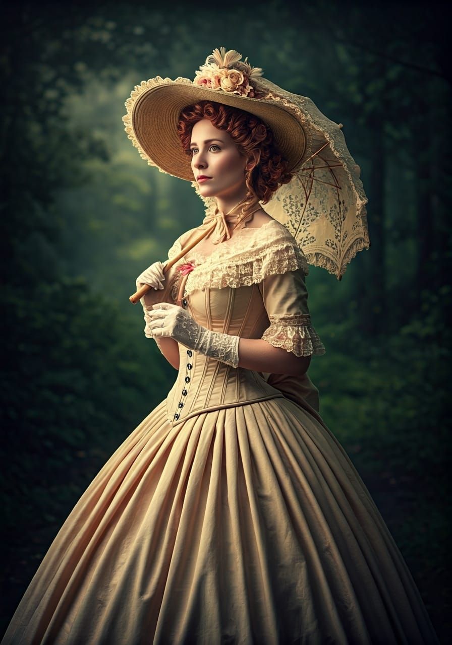 Southern Belle in Dramatic Digital Matte Painting