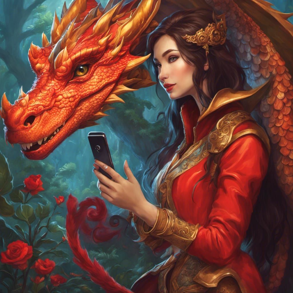 Taking a selfie with a dragon 2