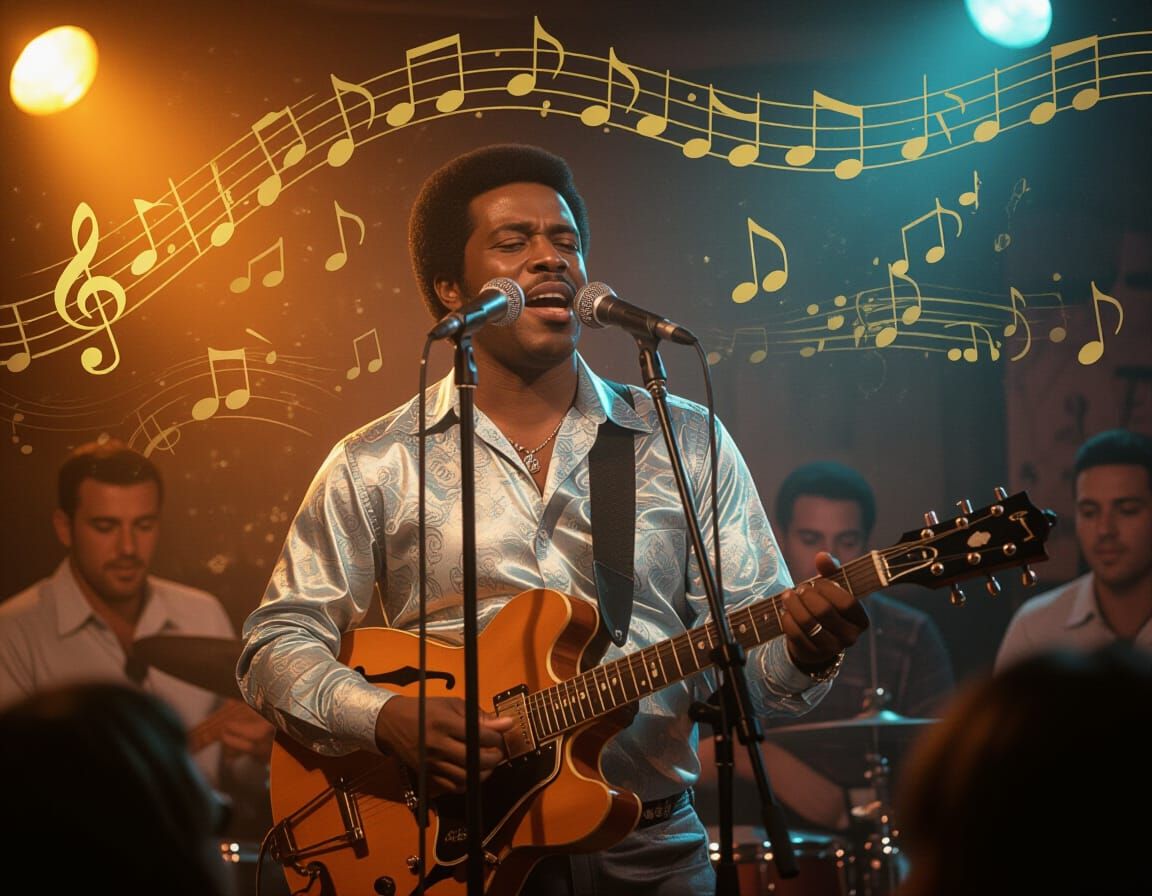 Science Fiction Blues Singer Performing On Stage at Golden H...