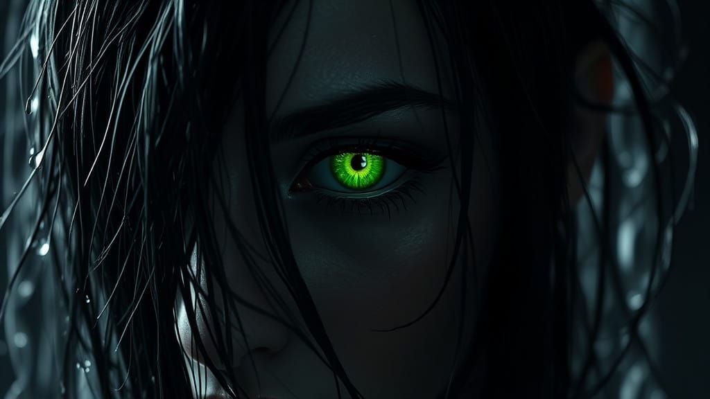 Ethereal Woman in Enigmatic Glow