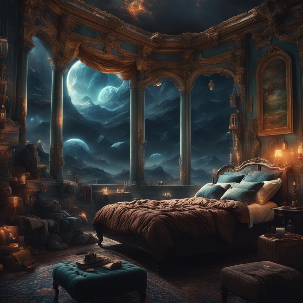 Epic Cinematic Digital Matte Painting of Sleep
