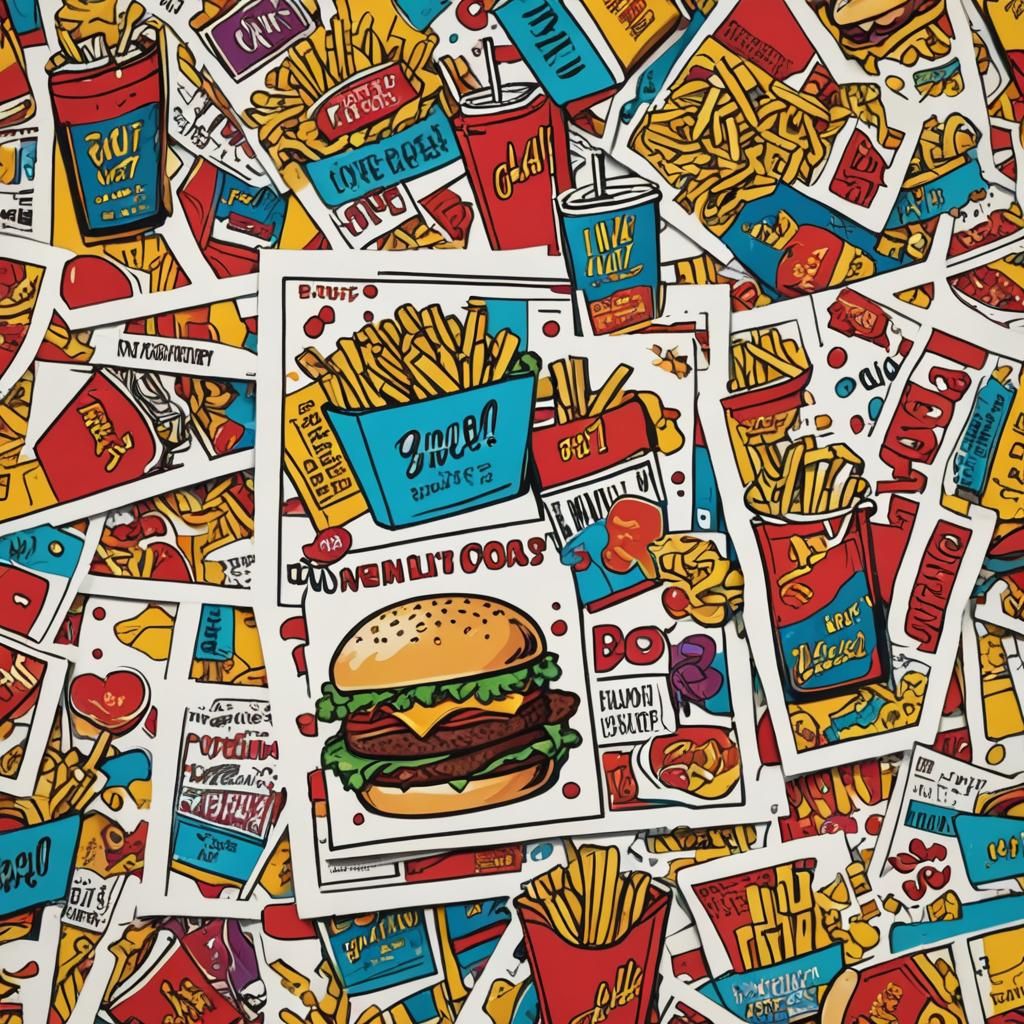 Retro Pop Art Fast Food Coupon Design