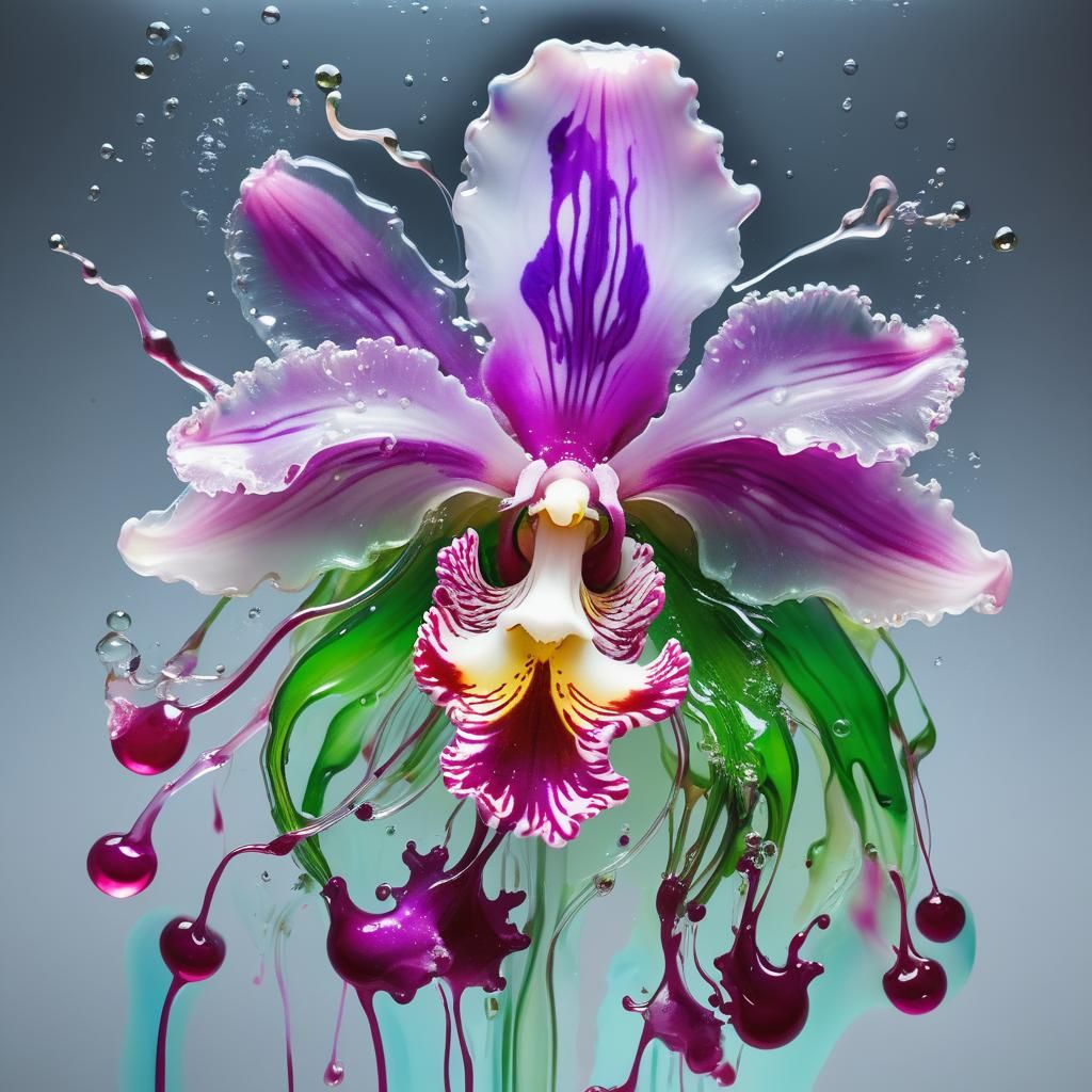 Jelly Orchid Sculpture in Vibrant Colors
