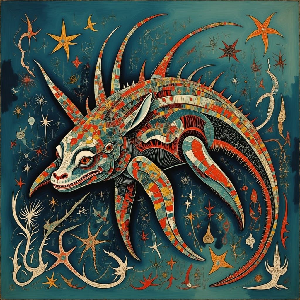 Brightly Colored Crown-of-Thorns Starfish