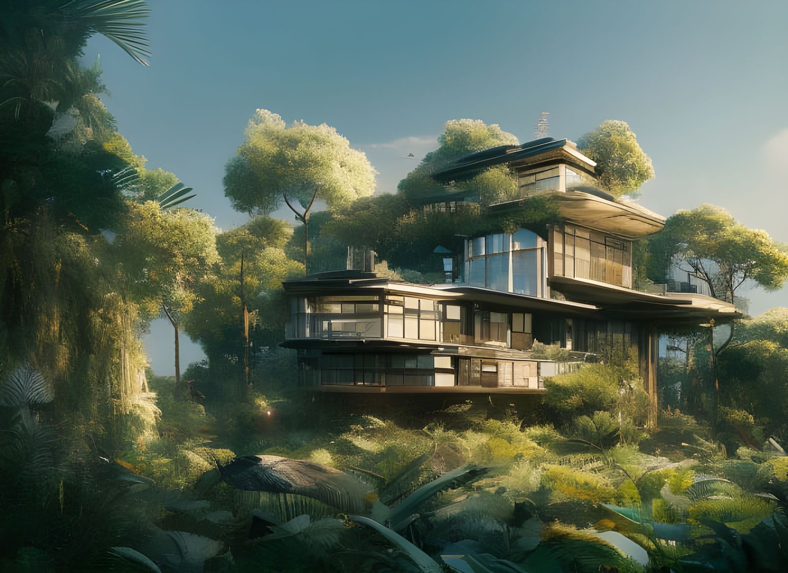 Futuristic Hilltop Home with Optical Illusions