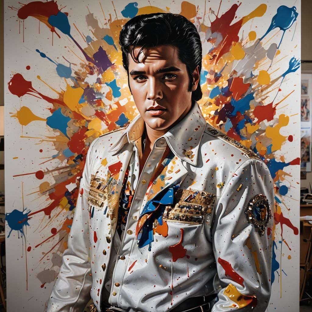 Elvis Presley Emerges From Canvas: Hyperrealistic Art