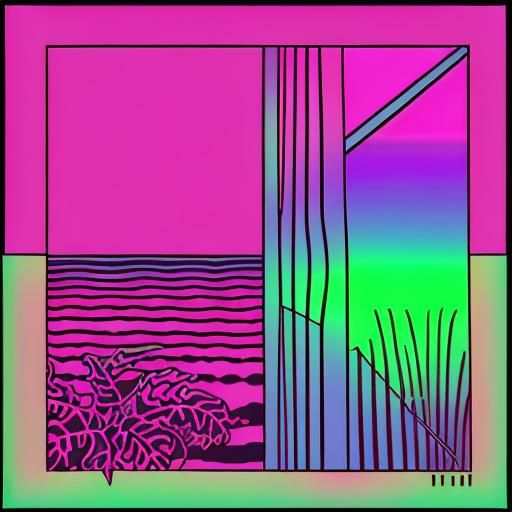 Two-Dimensional Algae in Matisse Style