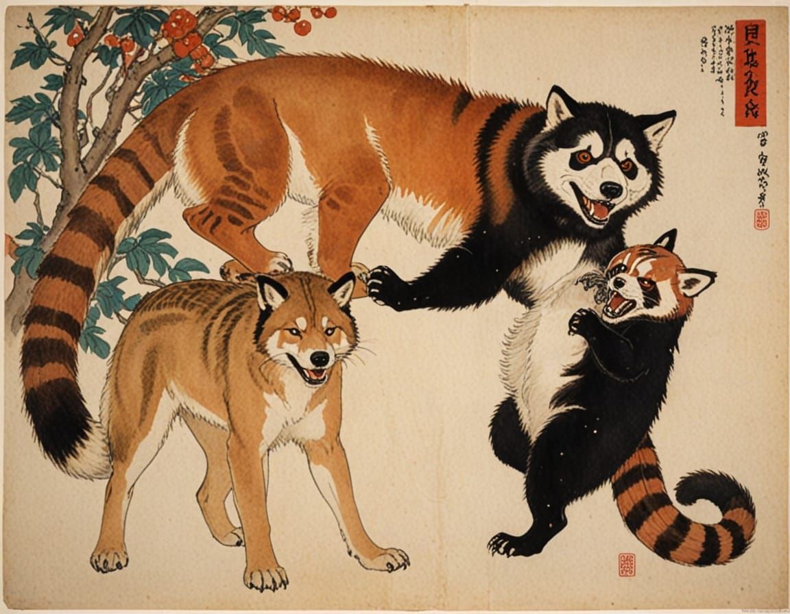 Cyberpunk Dragon in Vivid Colors as Impasto Painting