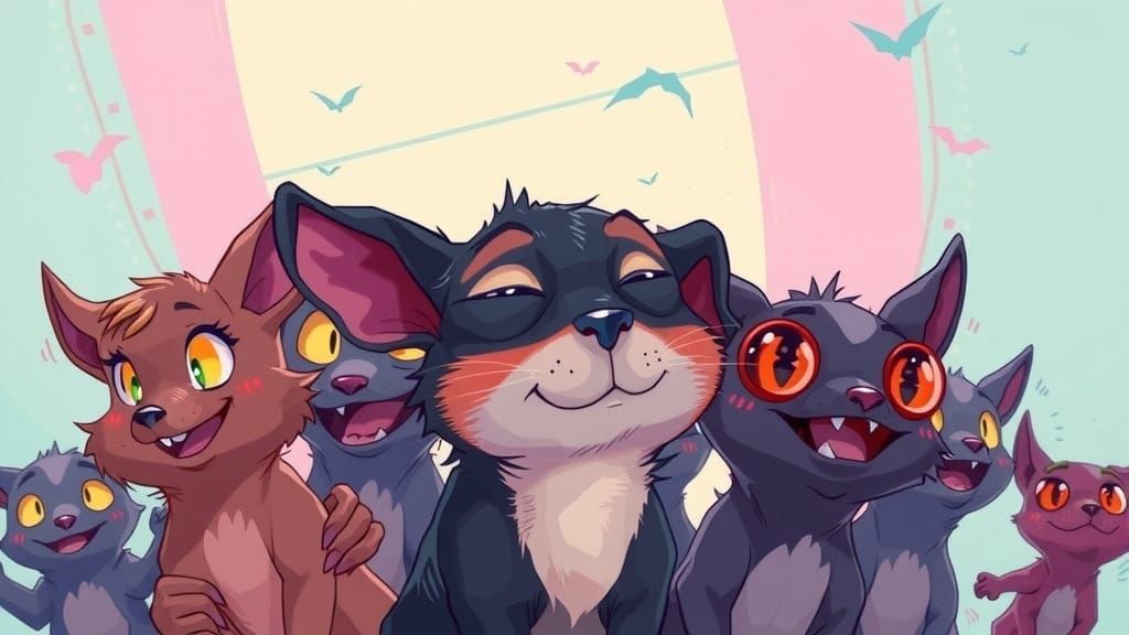 Playful Dachshund Portrait in Whimsical Style