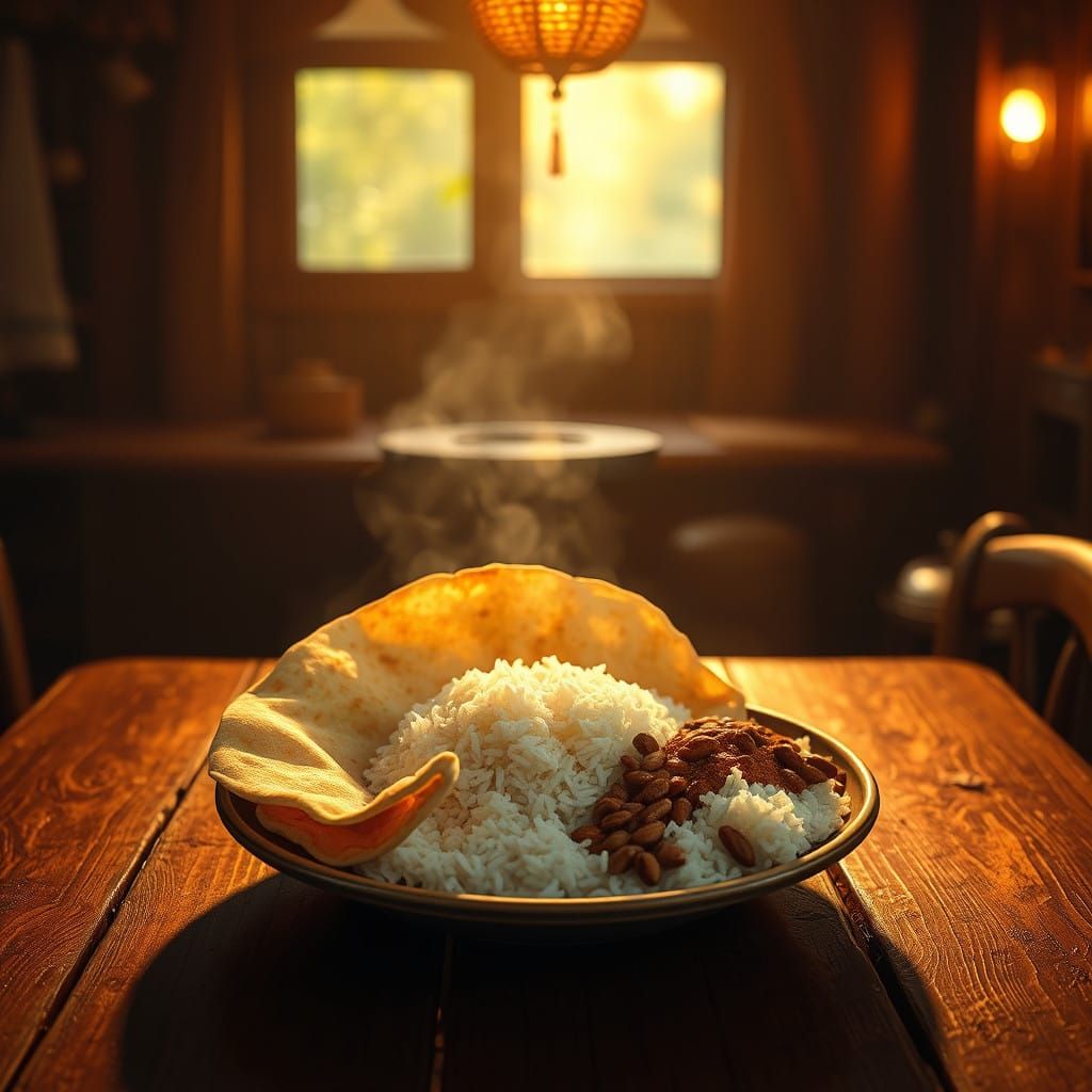 Rustic Feast in Golden Light