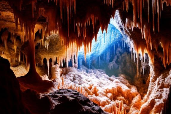 Epic Cave of Stalactites: Digital Matte Painting