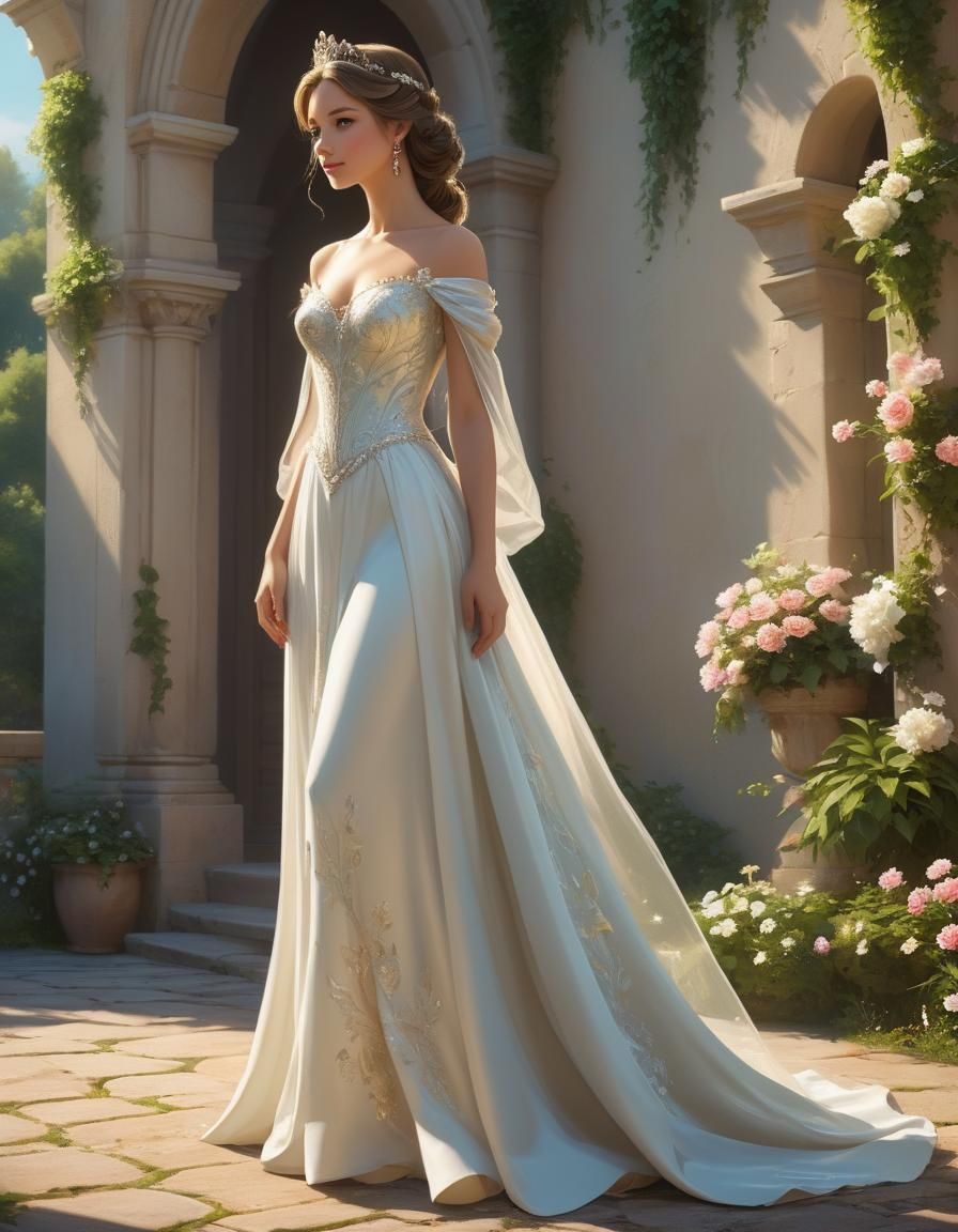 Princess in Summer Gown Fantasy Concept Art