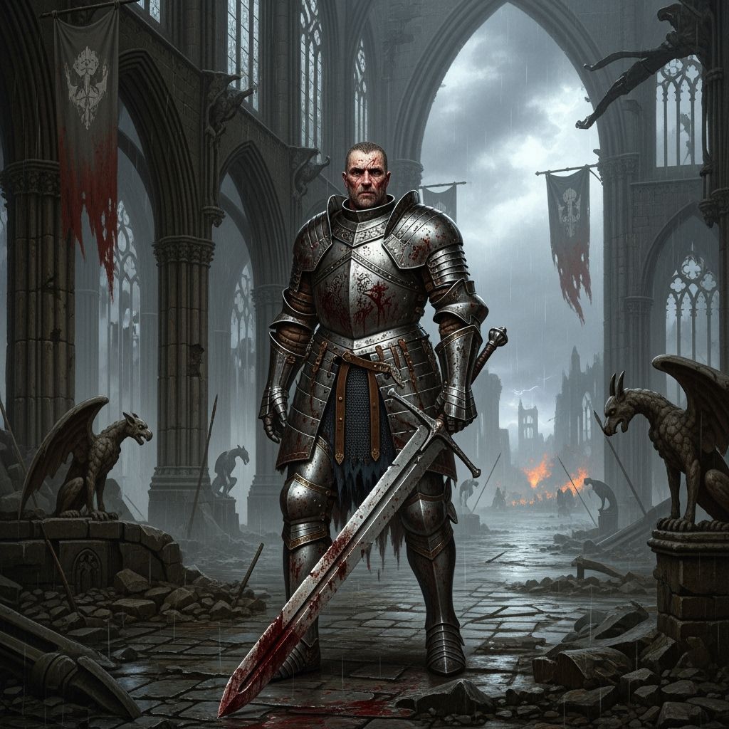 Intense Grimdark Scene in a Realist Style