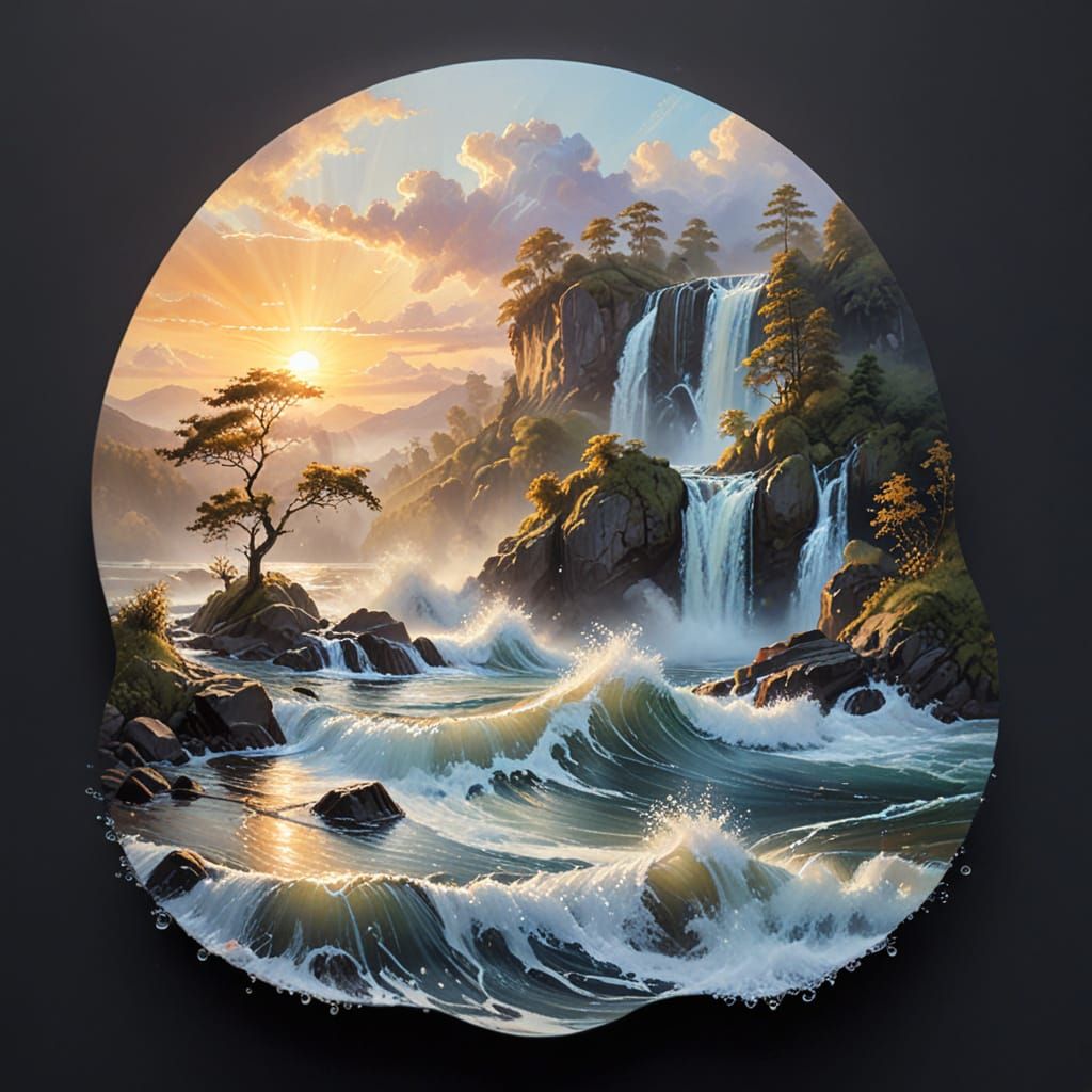 Dreamy Ocean Sunset in Soft Focus