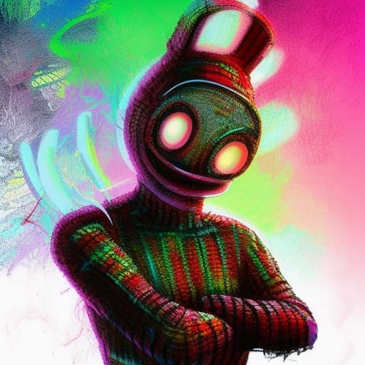 Surreal Alien Teletubby Freddy Krueger Hybrid