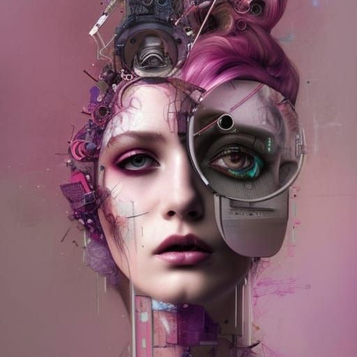 Cyberpunk Galactic Fashion Portrait