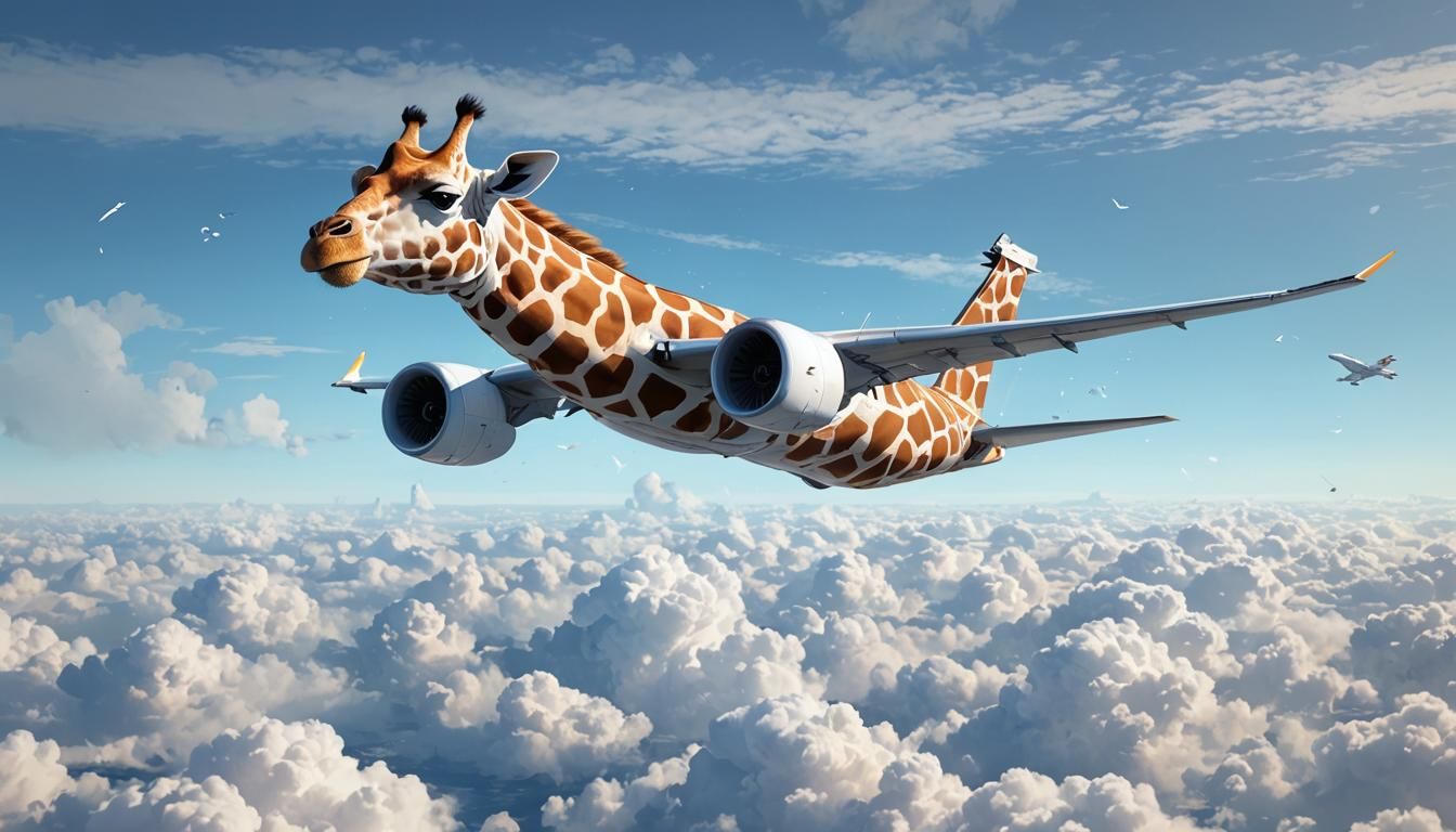 Giraffe Airliner in Flight, Pascal Campion Style