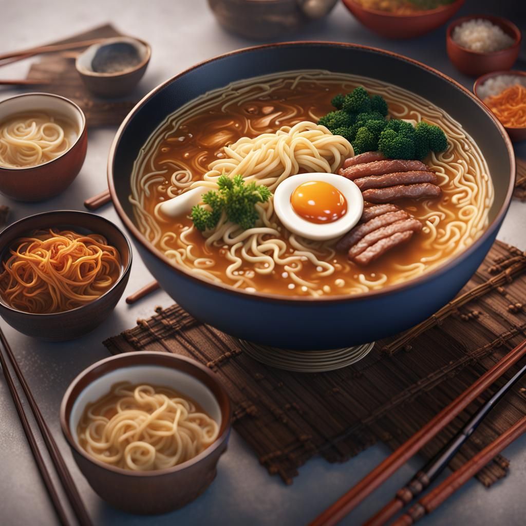 Fantastical Ramen in Vibrant Colors