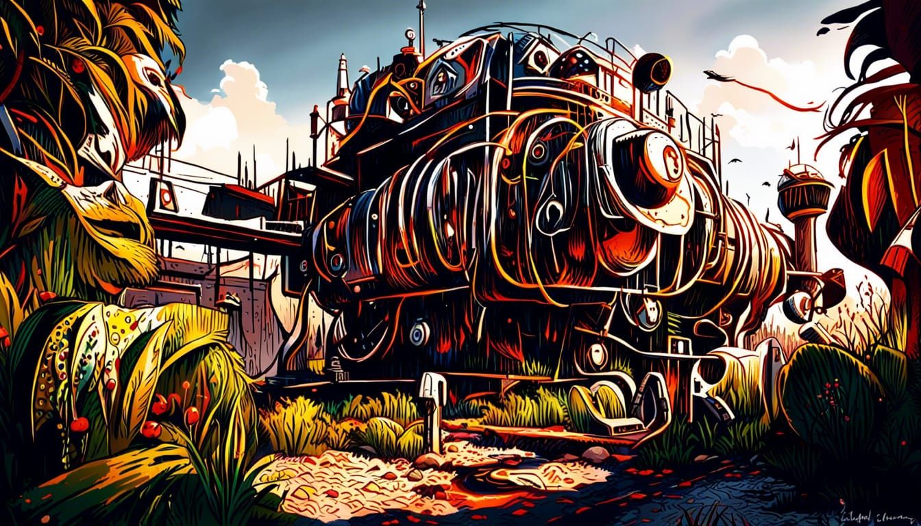 Steampunk Garden: Electrical Rube Goldberg Machine