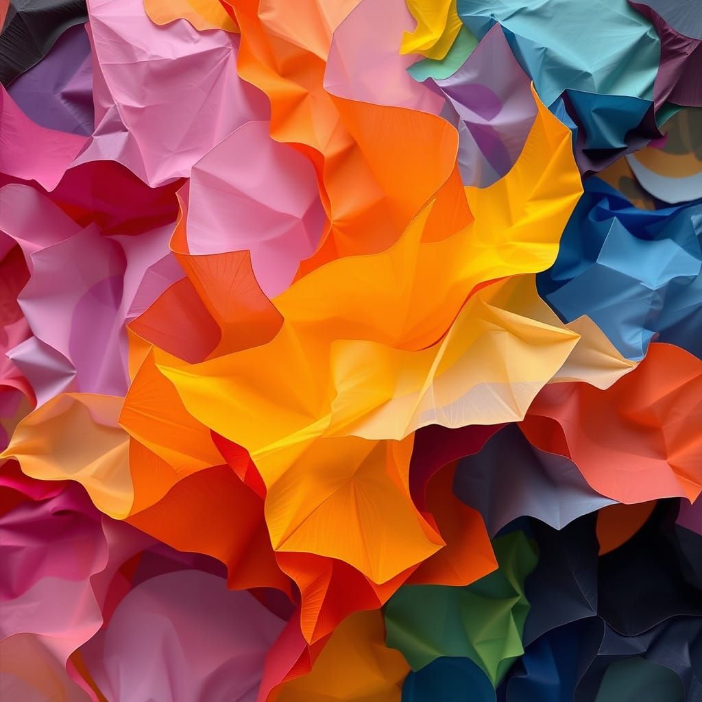 Abstract Dissolving Forms in Complementary Colors