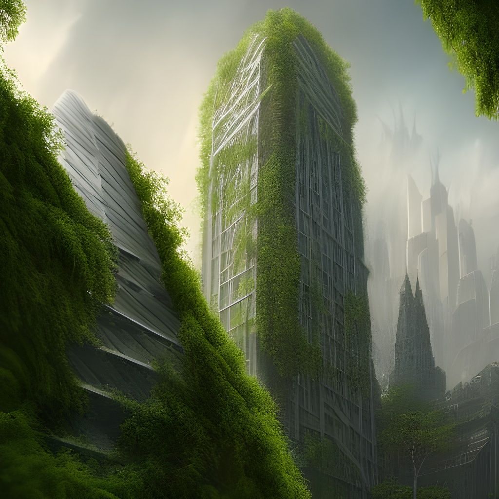 Vine-Covered Skyscrapers: A Volumetric Masterpiece