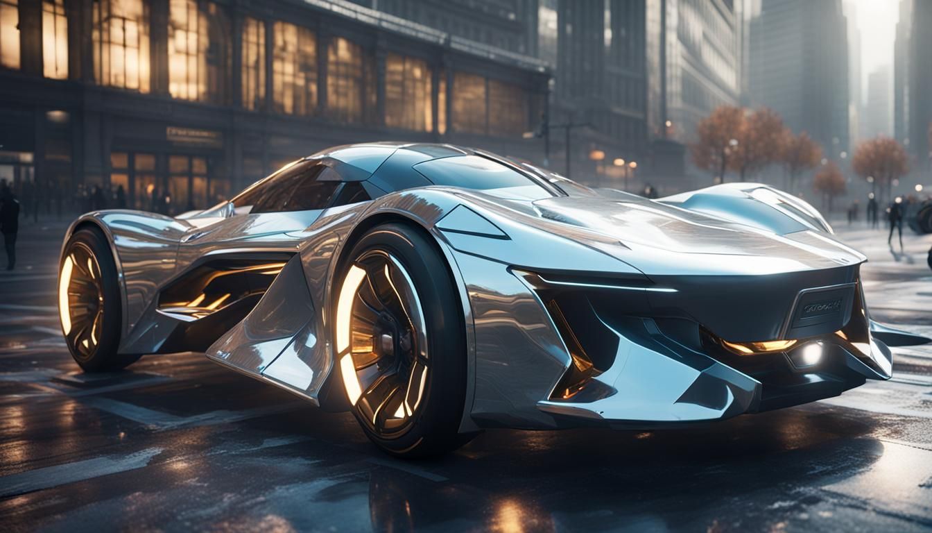 Futuristic Hi-Speed Car in Cinematic 3D Style