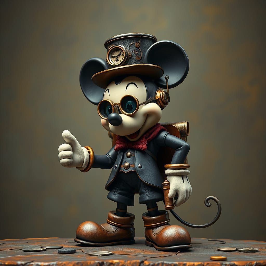 Steampunk Mickey Mouse: A Gear-Driven Transformation