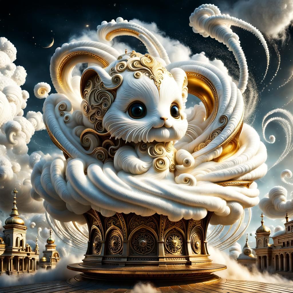Whimsical Cloud Tornado Created by Cute Creatures