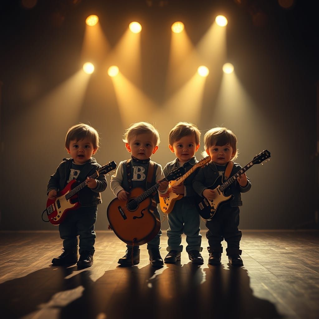 Toddler Rock Band in Concert Venue