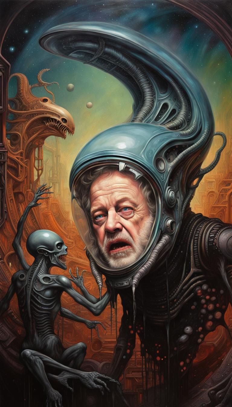 Colorful Space Graffiti Art: Spectral Surrealism