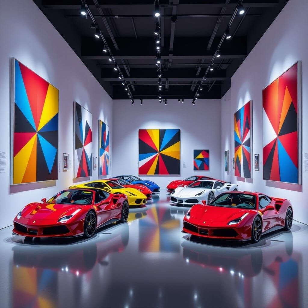 Luxury Cars As Art In Modern Museum