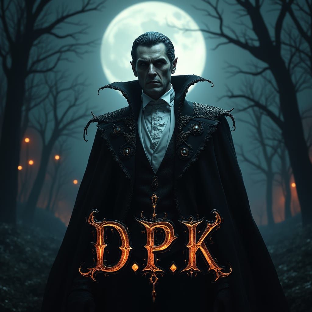 Dracula Showcases D.P.K Logo in Victorian Gothic Style