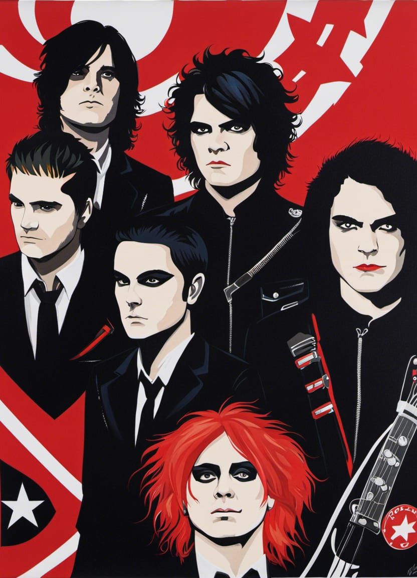 My Chemical Romance: Gouache Style Portrait