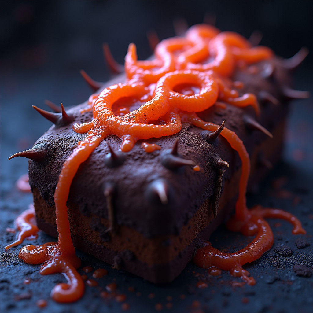 Toxic Chocolate Bar in Dark Surrealist Style