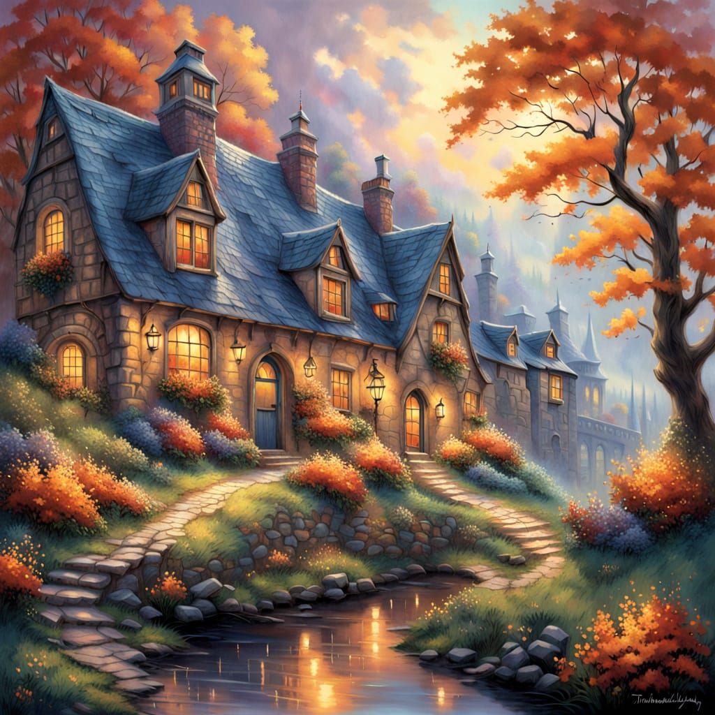 Fairytale Village in Autumnal Light