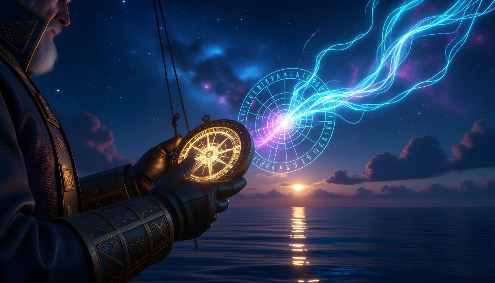 Luminous Astrolabe Reveals Branching Timeline Hologram