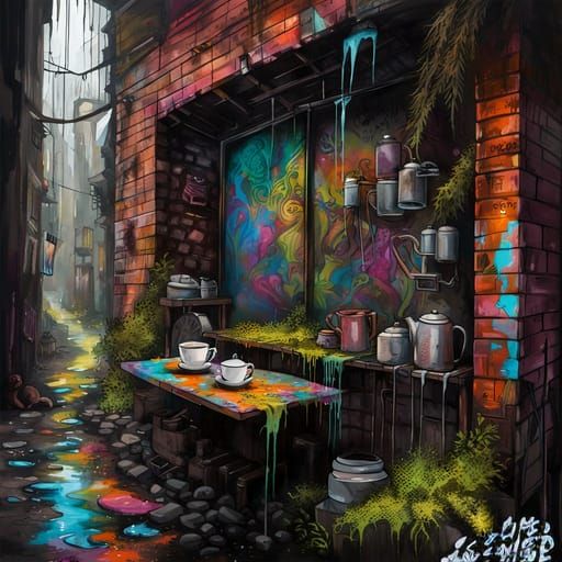 Tokyo Concrete Jungle Reclaimed by Nature in Graffiti Art