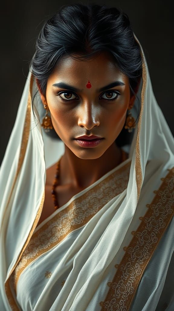 Mystical South Indian Woman in 3D Render