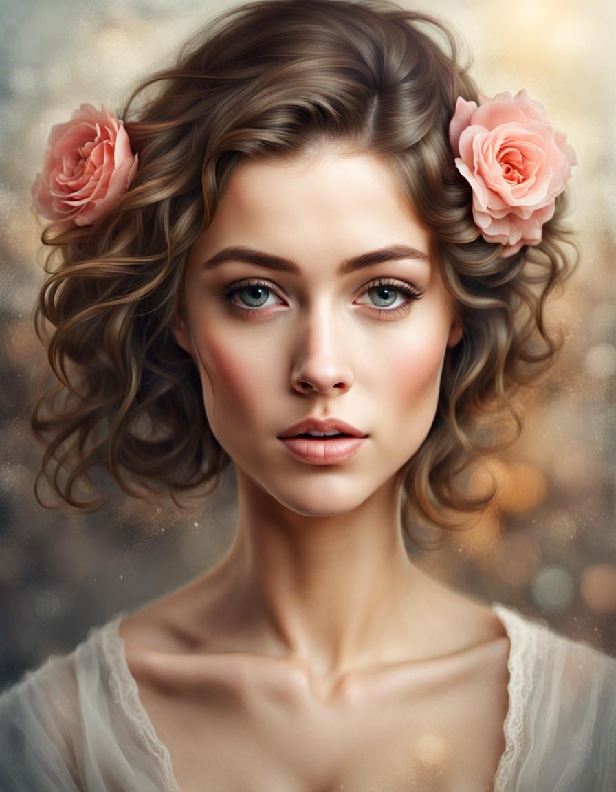 Portrait of a Beautiful Young Woman